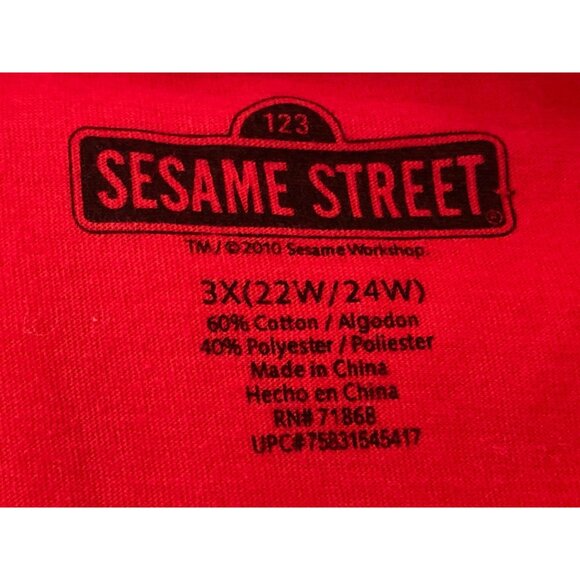 VTG Sesame Street Elmo Graphic Print Pullover Red T Shirt Short Sleeve Women 3X - Picture 7 of 7